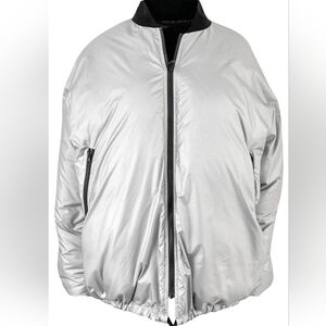 Sz 36(4) Fr Oversized NWT Sofie D'Hoore $2390 Women's Silver Bomber Jacket